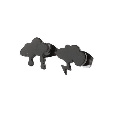 Simple Style Clouds Stainless Steel Ear Studs Plating No Inlaid Stainless Steel  Earrings