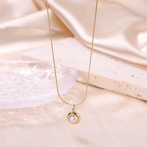 Simple Style Round Stainless Steel  Plating 18K Gold Plated Charms