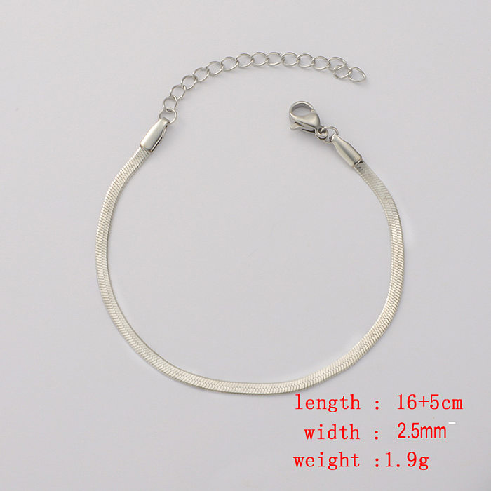 Fashion Solid Color Stainless Steel Plating Bracelets 1 Piece