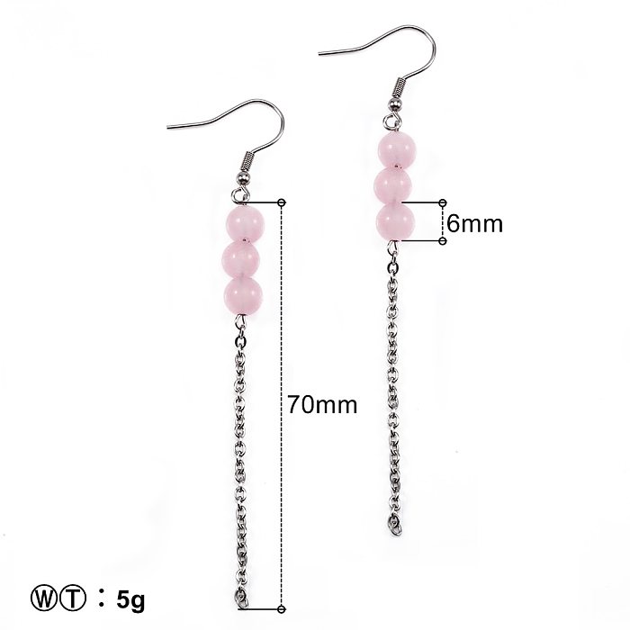 1 paire de boucles d'oreilles pendantes élégantes et luxueuses en acier inoxydable plaqué or 18 carats