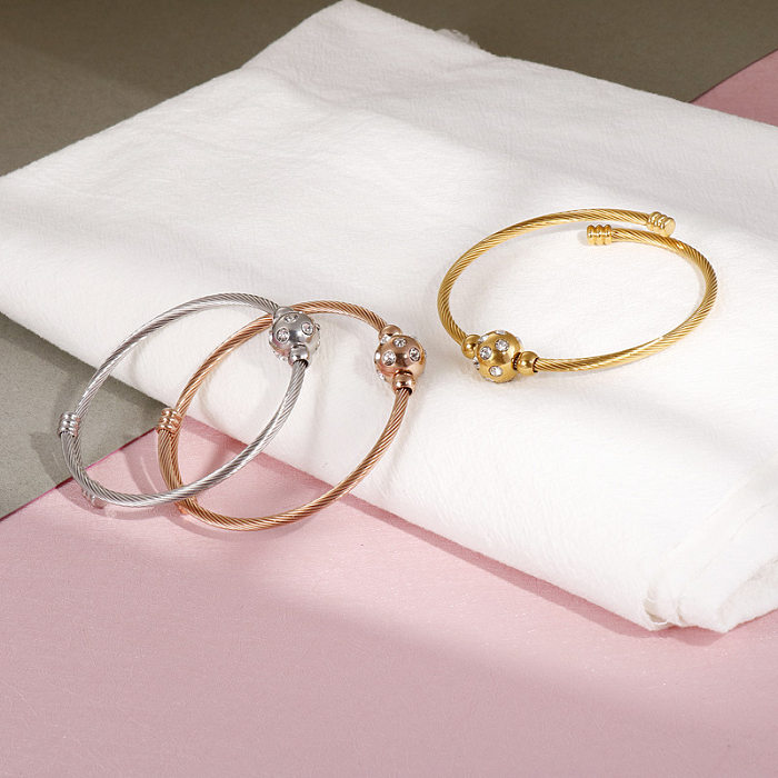 Bracelet en fil de câble en acier titane, mode européenne et américaine, pour femmes