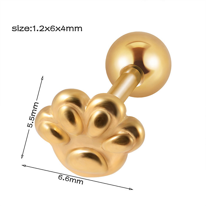 Clous d'oreilles en acier inoxydable, Style Simple et Cool, serpent géométrique, foudre, 1 pièce