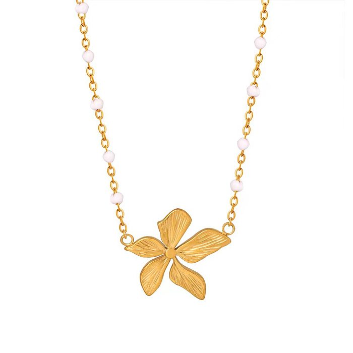 Simple Style Butterfly Stainless Steel Plating 18K Gold Plated Pendant Necklace