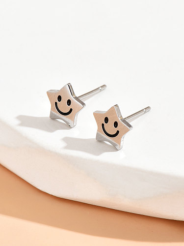 Fashion Star Stainless Steel  Ear Studs 1 Pair