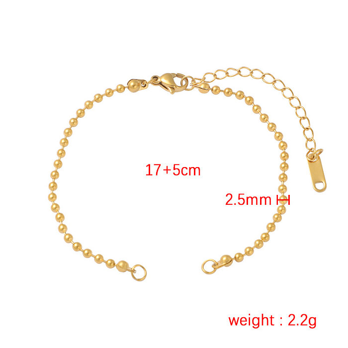 Lady Classic Style Solid Color Stainless Steel Plating 18K Gold Plated Rose Gold Plated Bracelets