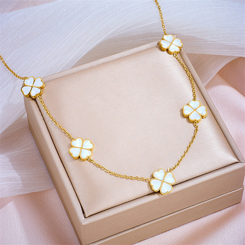 Simple Style Butterfly Stainless Steel Gold Plated Necklace In Bulk