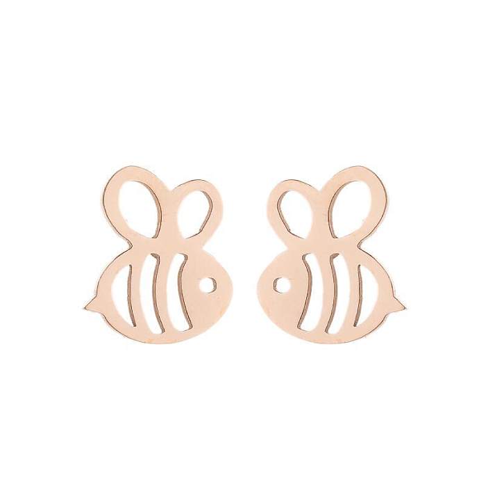 Boucles d'oreilles en acier inoxydable pour femmes, Style Simple, Animal, sans clous d'oreille incrustés