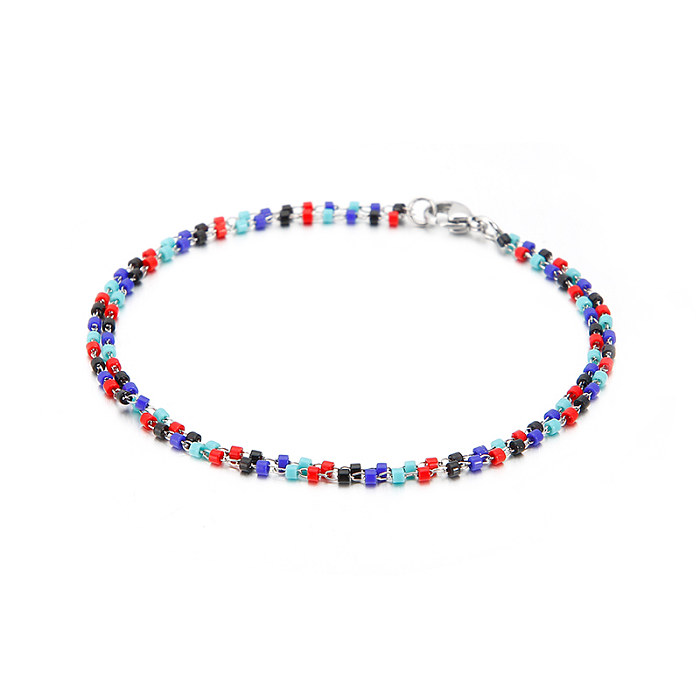 Sweet Multicolor Stainless Steel Plating 18K Gold Plated Bracelets