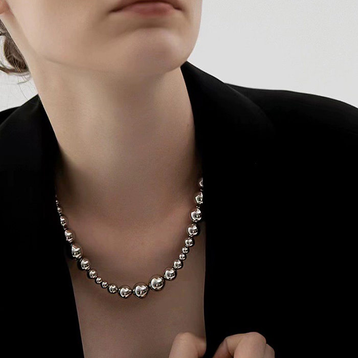 Streetwear-Perlen-Edelstahl-Halskette in großen Mengen