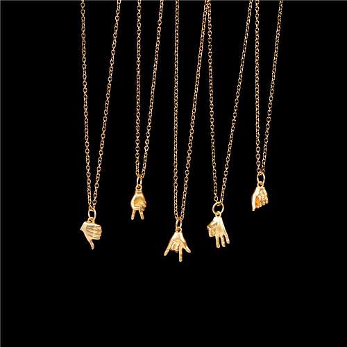 Fashion Geometric Stainless Steel  Copper Plating Necklace