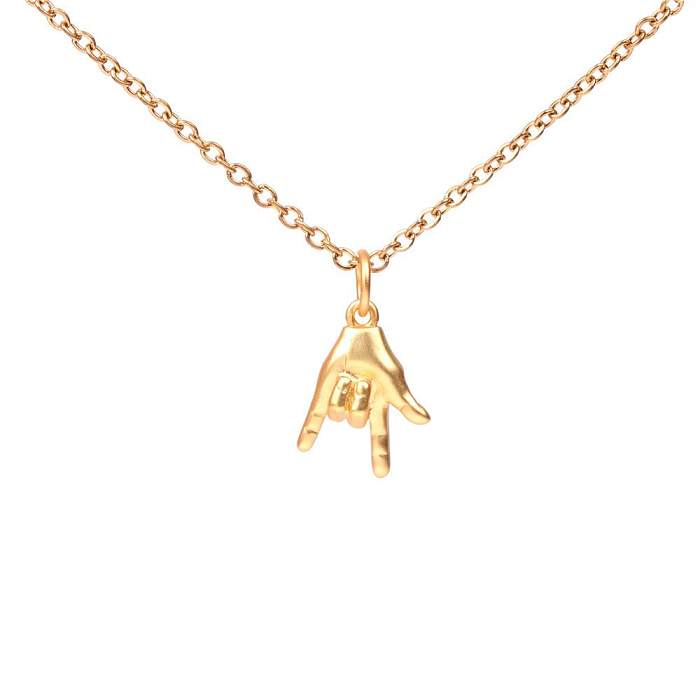 Fashion Geometric Stainless Steel  Copper Plating Necklace