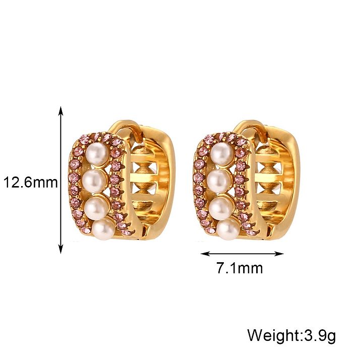 Collar chapado en oro de 18 quilates de acero inoxidable geométrico estilo simple básico estilo clásico