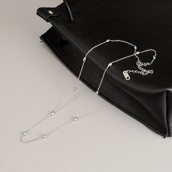Collier géométrique en acier inoxydable de style simple plaqué colliers en acier inoxydable