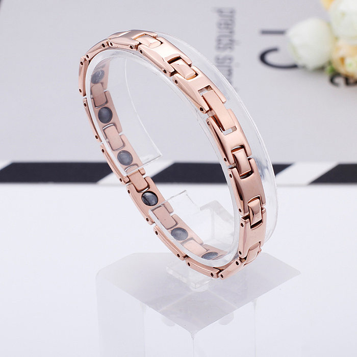 Simple High-quality Stainless Steel Two-color Magnet Bracelet Wholesale