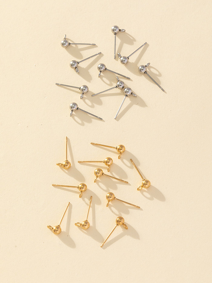 10 قطع من أقراط الأذن المصنوعة من الفولاذ المقاوم للصدأ بتصميم بسيط