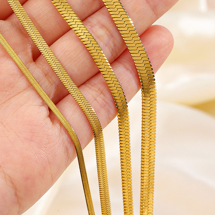 Basic Geometric Stainless Steel  Stainless Steel Plating 18K Gold Plated Necklace