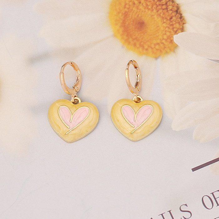 Fashion Heart Shape Alloy Earrings Copper Earrings