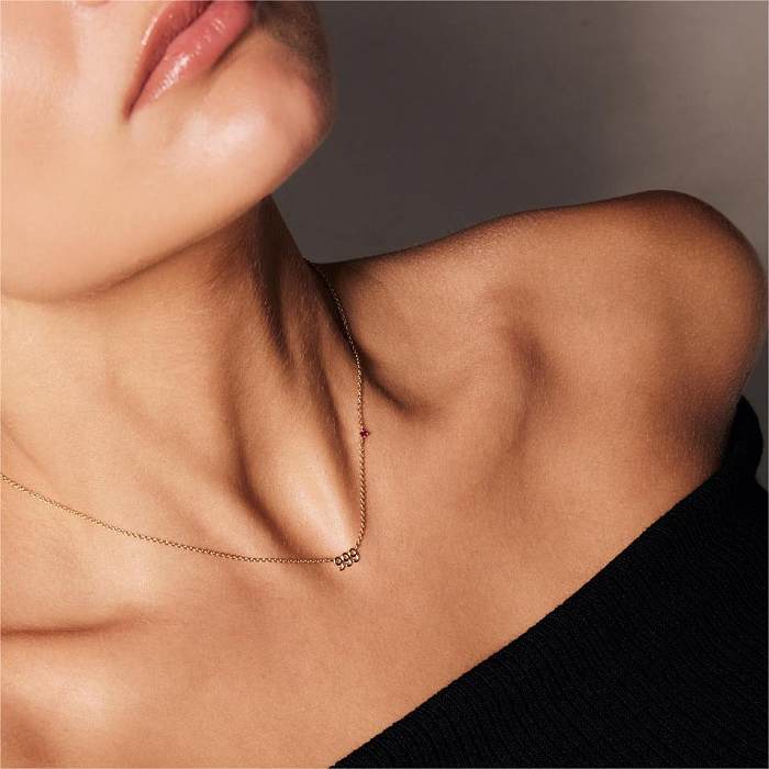 Casual Vacation Simple Style Number Stainless Steel  Plating Gold Plated Choker