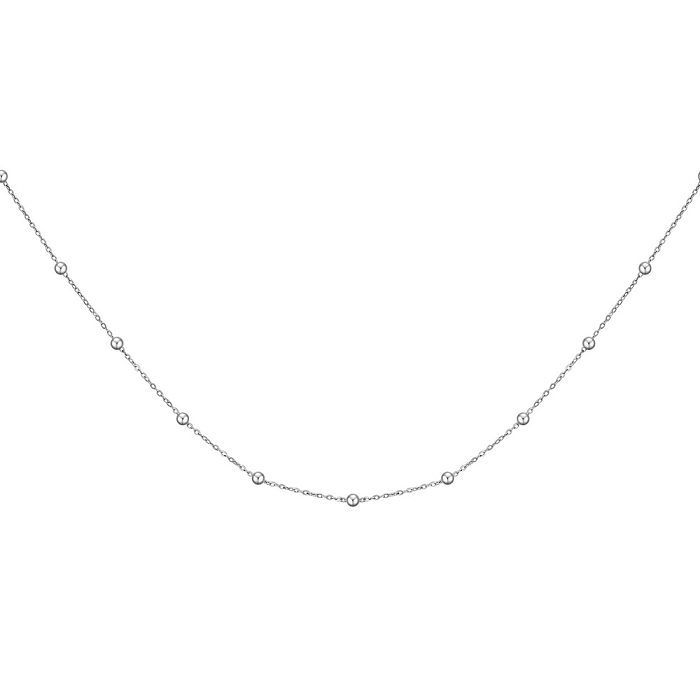 Einfache Halskette aus einfarbigem Edelstahl mit Edelstahlbeschichtung
