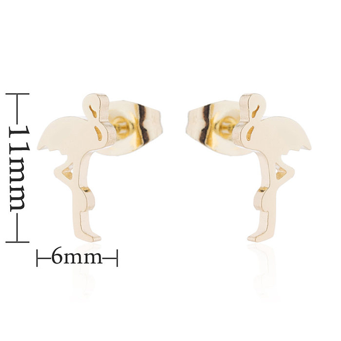 Geometrische Edelstahl-Ohrringe im schlichten Stil. Überzug ohne eingelegte Edelstahl-Ohrringe