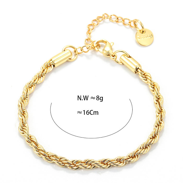 jewelry Wholesale Jewelry Simple Twist Chain Stainless Steel Bracelet