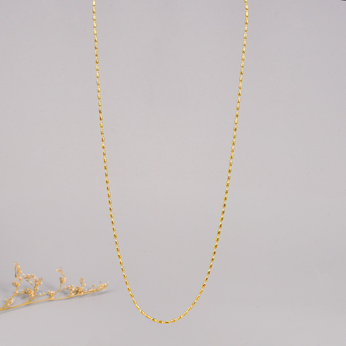 Simple Style Geometric Stainless Steel Gold Plated Necklace 1 Piece