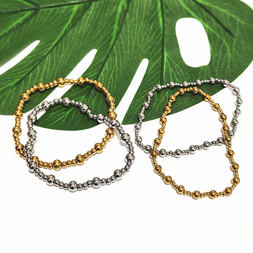 Bracelets de placage en acier inoxydable de couleur unie de style classique