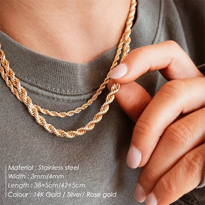 Fashion U Shape Stainless Steel  Necklace Plating Stainless Steel  Necklaces