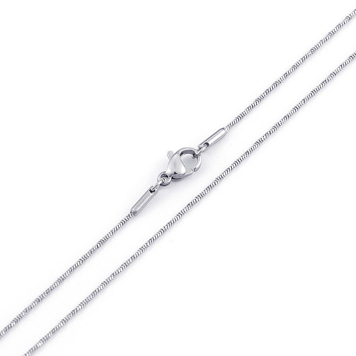 European And American New Style Stainless Steel  Round Bone Chain Necklaces