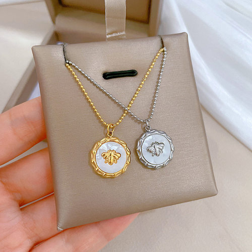 Simple Style Geometric Stainless Steel Plating Gold Plated Pendant Necklace
