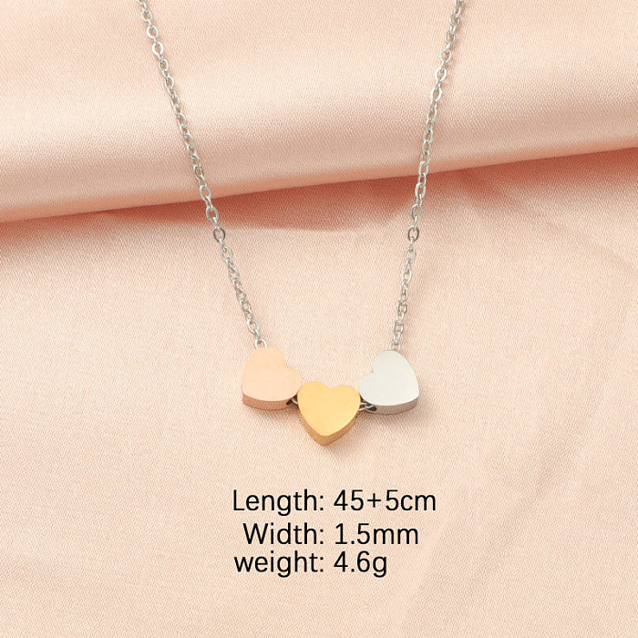Original Design Heart Shape Stainless Steel  Pendant Necklace