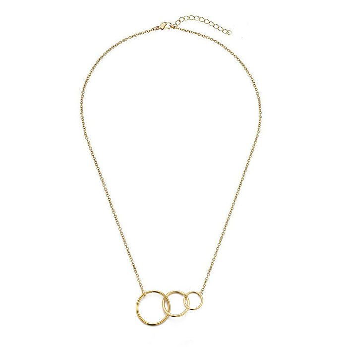 Simple Style Circle Stainless Steel  Plating Layered Necklaces