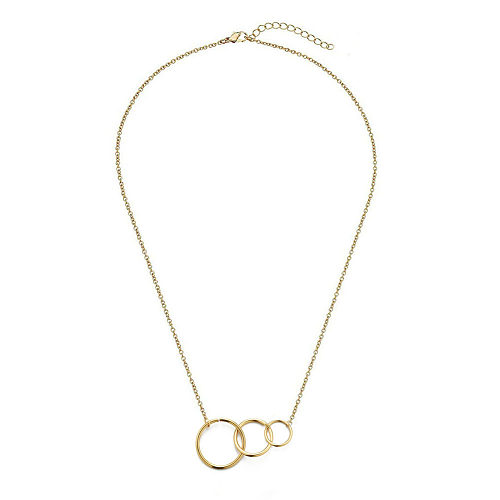 Simple Style Circle Stainless Steel  Plating Layered Necklaces
