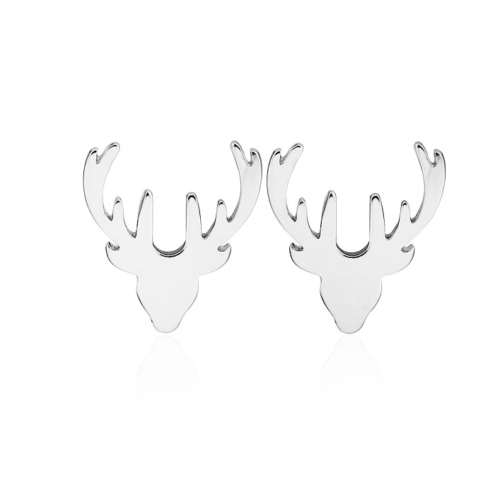 Fashion Christmas Tree Stainless Steel Plating Ear Studs 1 Pair