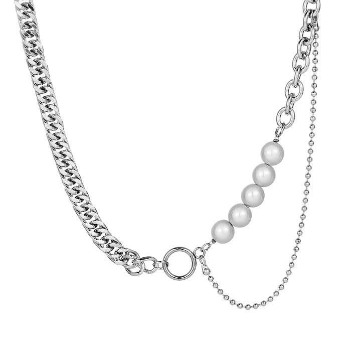 Fashion Solid Color Stainless Steel Necklace In Bulk