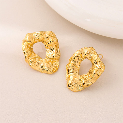 1 Pair Retro Simple Style Irregular Geometric Plating Stainless Steel  18K Gold Plated Ear Studs