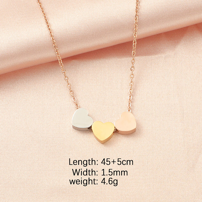 Original Design Heart Shape Stainless Steel  Pendant Necklace
