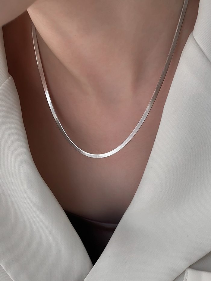 Hip-Hop Simple Style Geometric Stainless Steel Polishing Chain Necklace