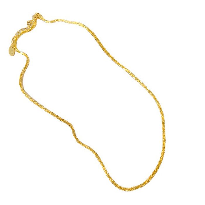 Lässige, schlichte Halskette mit einfarbiger Edelstahlbeschichtung