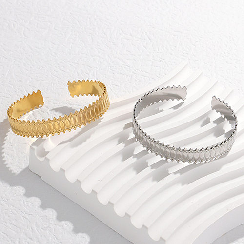Fashion Oval Titanium Steel Plating Bangle 1 Piece