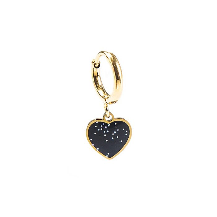 1 Piece Fashion Heart Shape Stainless Steel  Plating Earrings