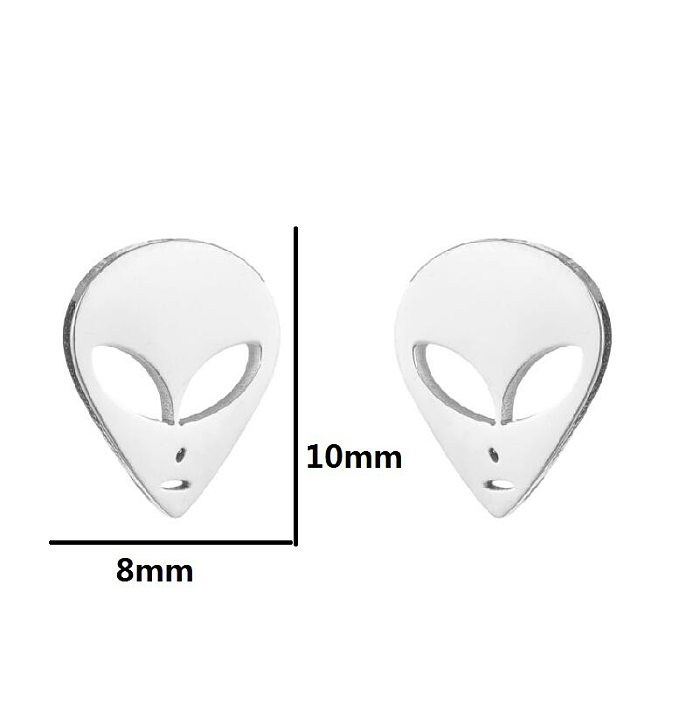 1 Pair Fashion Geometric Stainless Steel Plating Ear Studs