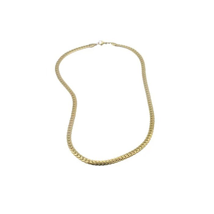 Retro Solid Color Stainless Steel Plating Gold Plated Necklace