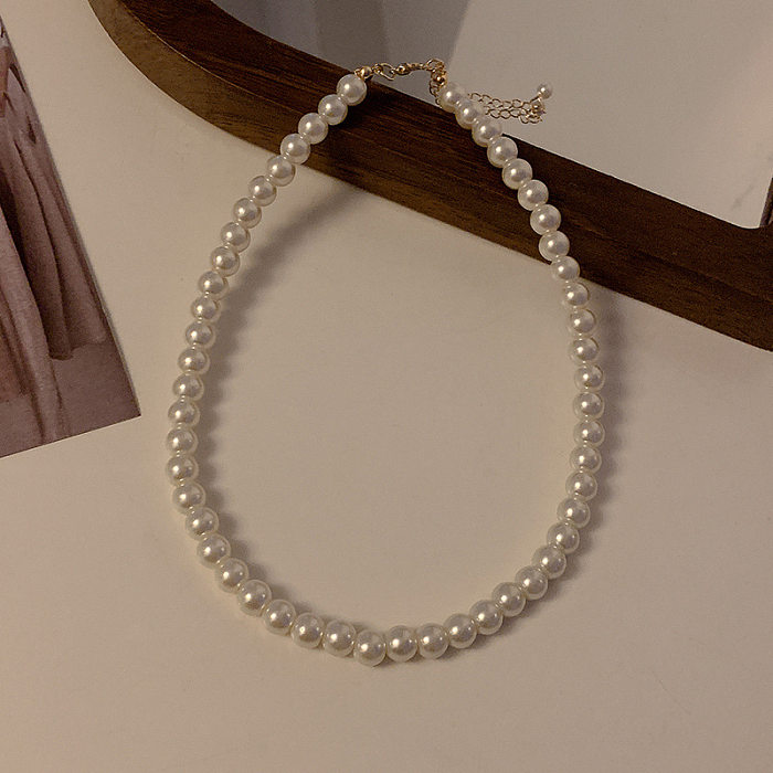 Basic Round Stainless Steel Beaded Necklace
