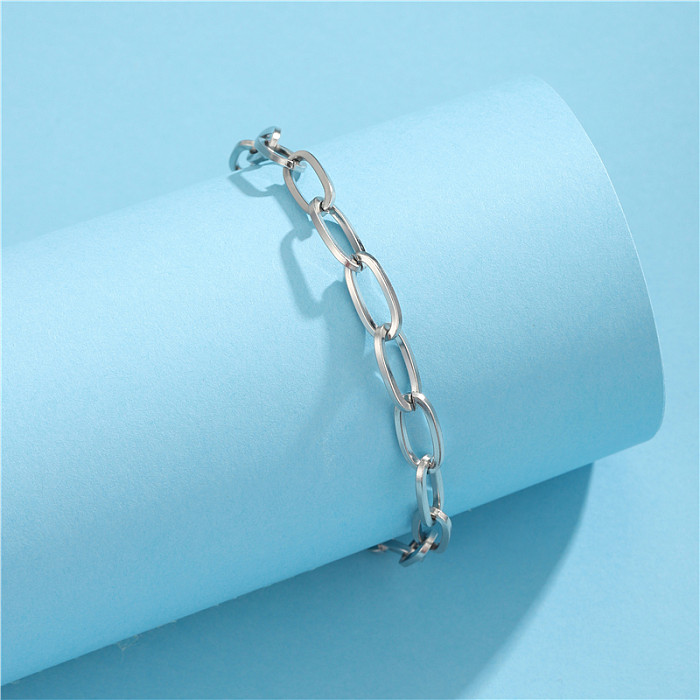 Wholesale Simple Style Simple Solid Color Stainless Steel Bracelets