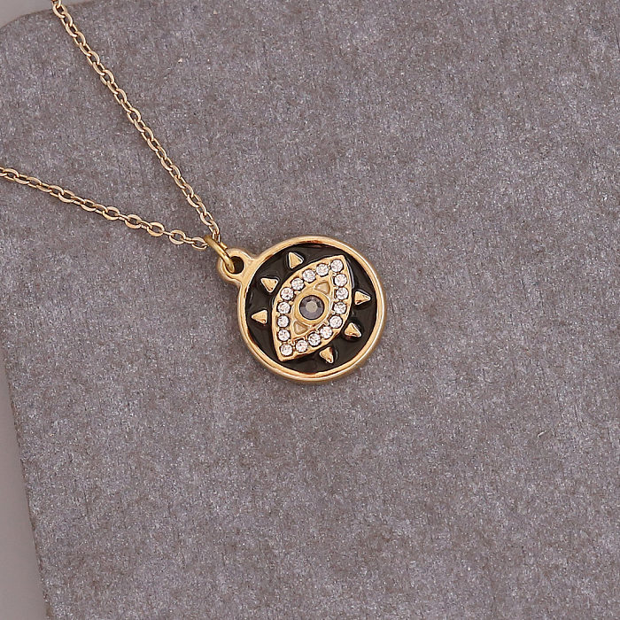 Bull Head Moon Eyes Pendant Stainless Steel  Necklace Wholesale jewelry