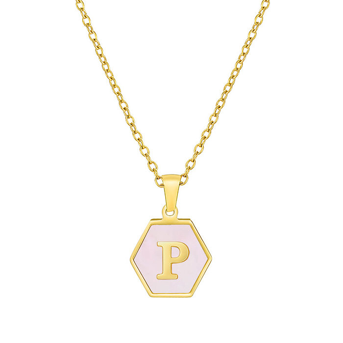 Modern Style Letter Stainless Steel  Necklace Plating Stainless Steel  Necklaces