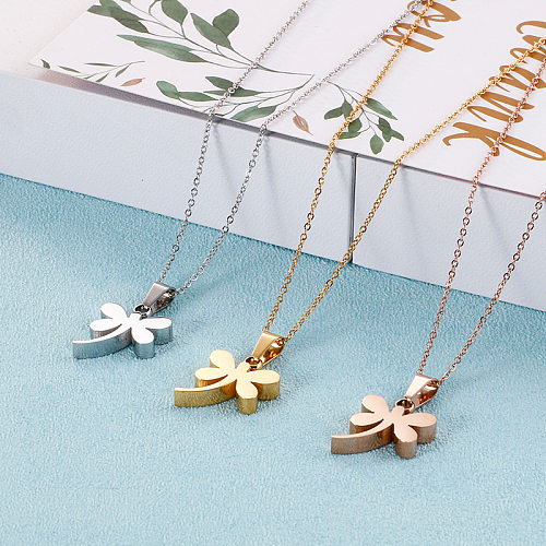 Korean Version Of Simple Jewelry Wholesale Cute Dragonfly Pendant Necklace
