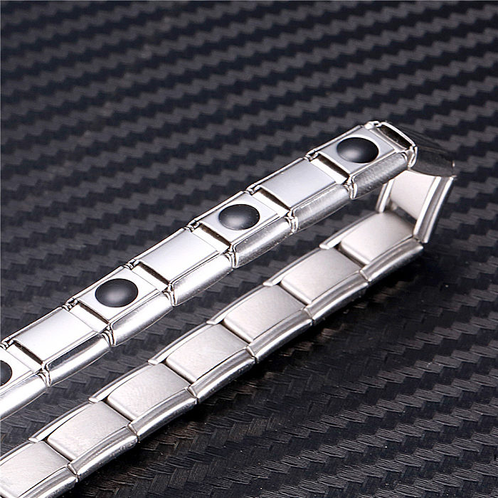 Bracelet géométrique en acier inoxydable de style simple