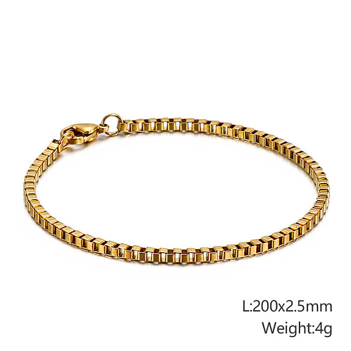 Bracelets plaqués or et argent, Style Vintage, Style Simple, géométrique, titane, acier, vente en gros